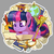 Size: 1440x1440 | Tagged: safe, artist:batonya12561, part of a set, twilight sparkle, alicorn, pony, g4, book, chibi, clipboard, clock, cute, globe, inkwell, paper, pencil, quill, reading, scepter, scroll, solo, twiabetes, twilight scepter, twilight sparkle (alicorn)