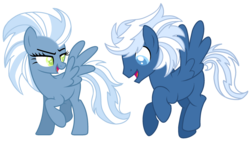 Size: 2644x1538 | Tagged: safe, artist:musical-medic, pegasus, pony, female, half-siblings, male, mare, offspring, parent:double diamond, parent:night glider, parent:party favor, parents:nightdiamond, parents:partyglider, simple background, stallion, transparent background