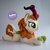 Size: 1600x1600 | Tagged: safe, alternate version, artist:meplushyou, autumn blaze, kirin, g4, sounds of silence, cloven hooves, female, irl, photo, plushie, prone, smiling, solo, watermark