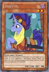 Size: 333x493 | Tagged: safe, artist:poppixierex, hoo'far, pony, g4, card, yu-gi-oh!