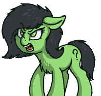 Size: 207x195 | Tagged: safe, artist:shydale, oc, oc only, oc:filly anon, earth pony, pony, angry, chest fluff, female, filly, flockmod, open mouth, picture for breezies, question mark, simple background, white background