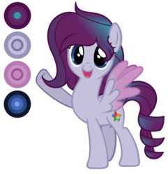 Size: 1568x1628 | Tagged: safe, artist:diamond-chiva, oc, oc only, oc:prism melody, pegasus, pony, female, mare, parent:coloratura, parents:canon x oc, reference sheet, simple background, solo, transparent background, two toned wings