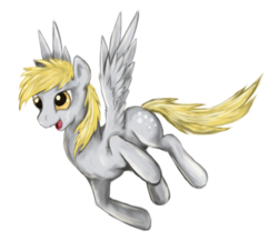 Size: 920x797 | Tagged: safe, artist:dalagar, derpy hooves, pegasus, pony, g4, female, flying, happy, mare, simple background, solo, transparent background, wings