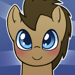 Size: 1000x1000 | Tagged: safe, artist:puetsua, doctor whooves, time turner, earth pony, pony, g4, abstract background, looking at you, male, smiling, solo, stallion