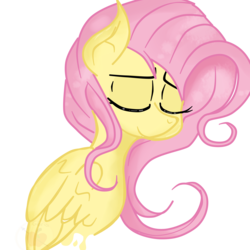 Size: 4000x4000 | Tagged: safe, artist:applerougi, fluttershy, pony, g4, absurd resolution, bust, eyes closed, female, portrait, simple background, solo, transparent background