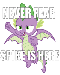 Size: 655x817 | Tagged: safe, edit, edited screencap, editor:undeadponysoldier, screencap, spike, dragon, g4, molt down, catchphrase, flying, heroic, male, rhyming, simple background, solo, spike the brave and glorious, text, white background, winged spike, wings