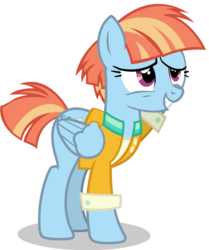 Size: 1143x1365 | Tagged: safe, artist:raindashesp, windy whistles, pegasus, pony, g4, female, grin, mare, smiling, solo, vector