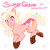 Size: 1000x1000 | Tagged: safe, artist:dexxadraws, oc, oc:sugar glaze, earth pony, pony, candy, chocolate, female, food, heart, heart eyes, lollipop, mare, sprinkles, wingding eyes