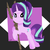 Size: 1560x1560 | Tagged: safe, artist:nicxchy, starlight glimmer, pony, unicorn, g4, the cutie map, female, s5 starlight, solo, staff, staff of sameness