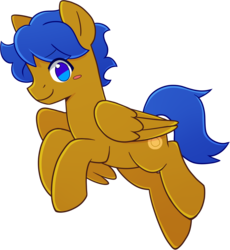 Size: 1210x1314 | Tagged: safe, artist:killugon, oc, oc only, oc:crushingvictory, pony, blushing, cute, one wing closed, puyo puyo style, simple background, smiling, solo, transparent background