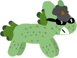 Size: 624x472 | Tagged: safe, artist:artdbait, oc, oc only, oc:nc, pony, 1000 hours in ms paint, cactus, hat, smiling, solo, sunglasses, thorn