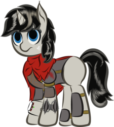 Size: 1689x1875 | Tagged: safe, oc, oc:white arc, pony, unicorn, fallout equestria, when you see it