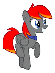 Size: 600x800 | Tagged: safe, artist:askometa, oc, oc:arian blaze, pegasus, pony, animated, collar, commission, cute, happy, horses doing horse things, ocbetes, simple background, smiling, solo, transparent background, trotting, trotting in place