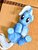 Size: 768x1024 | Tagged: safe, artist:nekokevin, trixie, pony, unicorn, g4, cute, diatrixes, female, hooves together, irl, looking at you, lying down, mare, on back, photo, plushie, smiling, solo, underhoof