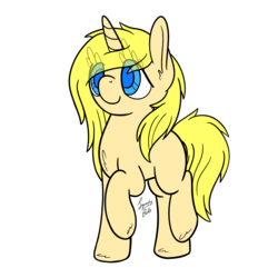 Size: 2000x2000 | Tagged: safe, artist:squeaky-belle, oc, oc only, oc:annabelle (zizzydizzymc), pony, unicorn, blank flank, colored, digital art, flat colors, high res, signature, simple background, solo, transparent background, white outline