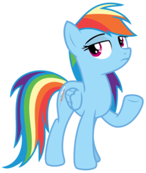 Size: 2547x3013 | Tagged: safe, artist:sketchmcreations, rainbow dash, pegasus, pony, common ground, bored, female, mare, raised hoof, simple background, solo, transparent background, vector