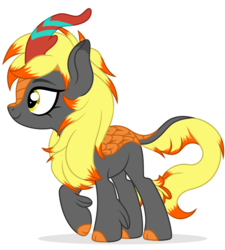 Size: 2536x2821 | Tagged: safe, artist:rioshi, artist:starshade, oc, oc only, oc:electra pleiades, kirin, ponyfinder, base used, dungeons and dragons, high res, kirin oc, pen and paper rpg, quadrupedal, rpg, simple background, solo, transparent background