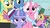 Size: 1280x720 | Tagged: safe, screencap, berry punch, berryshine, caramel, clear sky, pokey pierce, sunshower raindrops, wind sprint, pegasus, pony, unicorn, common ground, g4, my little pony: friendship is magic, female, filly, foal, lidded eyes, mare, neckerchief, raised hoof