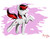 Size: 2280x1761 | Tagged: safe, artist:yuris, oc, oc only, oc:blackjack, pony, unicorn, fallout equestria, fallout equestria: project horizons, abstract background, cheek fluff, chest fluff, cute, ear fluff, eyes closed, fanfic, fanfic art, female, hooves, horn, leg fluff, mare, open mouth, raised hoof, smiling, solo, unicorn oc