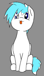 Size: 2704x4622 | Tagged: artist needed, safe, oc, oc:snowflower, pegasus, pony, half blind, simple background, tongue out