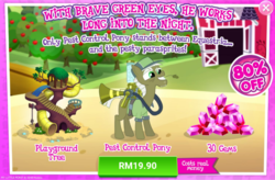 Size: 1038x682 | Tagged: safe, gameloft, max raid, pony, g4, my little pony: magic princess, advertisement, costs real money, gem, introduction card, male, sale, stallion