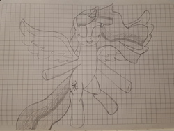 Size: 4608x3456 | Tagged: safe, artist:php185, twilight sparkle, alicorn, pony, g4, female, graph paper, lined paper, solo, traditional art, twilight sparkle (alicorn)