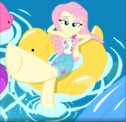 Size: 811x783 | Tagged: safe, edit, edited screencap, screencap, fluttershy, anthro, unguligrade anthro, equestria girls, g4, i'm on a yacht, my little pony equestria girls: better together, arm hooves, cropped, cursed image, female, solo, wat, what has magic done, what has science done