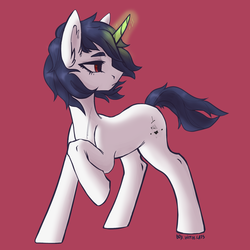 Size: 2000x2000 | Tagged: safe, artist:cherry_kotya, oc, oc only, pony, unicorn, high res, magic, simple background, solo