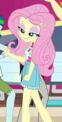 Size: 534x1054 | Tagged: safe, screencap, fluttershy, equestria girls, g4, i'm on a yacht, my little pony equestria girls: better together, background human, beautiful, cropped, cute, female, legs, lidded eyes, shyabetes, solo focus