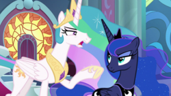 Size: 1920x1080 | Tagged: safe, screencap, princess celestia, princess luna, pony, g4, sparkle's seven