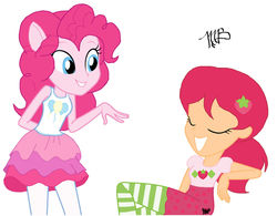 Size: 1280x999 | Tagged: safe, artist:mapleb, artist:ravenwolf-bases, pinkie pie, equestria girls, equestria girls specials, g4, my little pony equestria girls: better together, my little pony equestria girls: dance magic, barely eqg related, base used, clothes, crossover, equestria girls style, equestria girls-ified, ponied up, strawberry shortcake, strawberry shortcake (character)