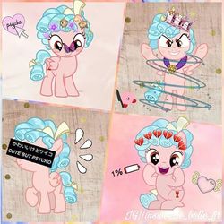 Size: 640x640 | Tagged: safe, cozy glow, pony, g4, crown, female, filly, heart, japanese, kirby, signature