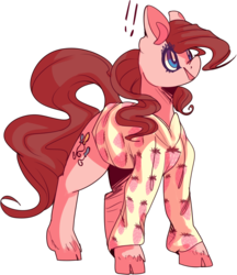 Size: 1206x1397 | Tagged: safe, artist:voidsucre, pinkie pie, earth pony, pony, g4, clothes, cloven hooves, exclamation point, female, looking up, mare, pajamas, simple background, smiling, solo, sweatshirt, transparent background