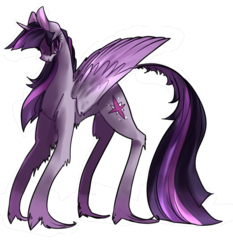 Size: 1280x1376 | Tagged: safe, artist:voidsucre, twilight sparkle, alicorn, pony, g4, female, long hair, long legs, long tail, looking back, mare, simple background, solo, transparent background, twilight sparkle (alicorn), unshorn fetlocks