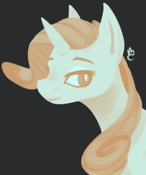 Size: 518x620 | Tagged: safe, artist:voidsucre, edit, rarity, pony, unicorn, g4, bust, cropped, female, gray background, lidded eyes, limited palette, looking at you, mare, request, simple background, smiling, solo