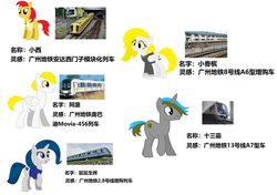 Size: 1417x1000 | Tagged: safe, pony, china, chinese, guangzhou, metro, ponified, public transportation