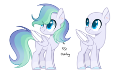 Size: 600x364 | Tagged: dead source, safe, artist:rainbows-skies, oc, oc only, oc:astral breeze, pegasus, pony, bald, magical lesbian spawn, male, offspring, parent:rainbow dash, parent:twilight sparkle, parents:twidash, solo, stallion