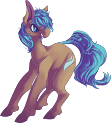 Size: 1280x1418 | Tagged: safe, artist:voidsucre, oc, oc only, earth pony, pony, art trade, cloven hooves, exclamation point, female, mare, open mouth, simple background, smiling, solo, stars, transparent background
