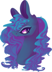 Size: 1265x1745 | Tagged: safe, artist:voidsucre, oc, oc only, oc:swamp spell, pony, big ears, bust, eyeshadow, female, makeup, mare, simple background, solo, transparent background