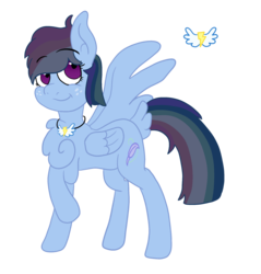 Size: 2212x2312 | Tagged: safe, artist:thatonefluffs, oc, oc only, oc:sweep streak, pegasus, pony, female, freckles, high res, magical lesbian spawn, mare, next generation, offspring, parent:rainbow dash, parent:twilight sparkle, parents:twidash, solo