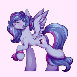 Size: 960x960 | Tagged: safe, artist:sylvester, oc, oc only, oc:musa glow, pegasus, pony, full body, solo