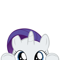 Size: 10000x10000 | Tagged: safe, artist:ace play, part of a set, rarity, pony, unicorn, absurd resolution, cute, female, filly, filly rarity, mrkat7214's "i see you" pony, mrkat7214's "i see you" pony: filly edition, peekaboo, peeking, raribetes, simple background, solo, soon, that pony sure does love gems, transparent background, younger