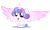 Size: 1672x1009 | Tagged: safe, princess flurry heart, alicorn, pony, g4, baby, baby alicorn, baby flurry heart, baby pony, cute, diaper, female, flurrybetes, happy, happy baby, i can't believe it's not hasbro studios, large wings, looking at you, mare, open mouth, shadow, simple background, sitting, smiling at you, solo, spread wings, transparent background, wings