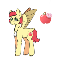 Size: 772x820 | Tagged: safe, artist:zeosec, oc, oc only, oc:pacific rose, pegasus, pony, cutie mark, female, freckles, jewelry, necklace, offspring, parent:big macintosh, parent:fluttershy, parents:fluttermac, seashell, solo