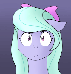 Size: 475x500 | Tagged: safe, artist:marikaefer, flitter, pegasus, pony, ask flitter and cloudchaser, g4, animated, bust, eye twitch, female, gif, mare, meme, portrait, solo, triggered
