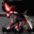 Size: 5800x5800 | Tagged: safe, artist:florarena-kitasatina/dragonborne fox, pony, umbrum, absurd resolution, anarchy (weapon), armor, clothes, crossover, glowing eyes, glowing eyes of doom, leonine tail, mask, matt (epic battle fantasy), mouth hold, pentagram, ponified, red eyes take warning, shading, shadows, signature, simple background, solo, sword, torn clothes, uniform, unshorn fetlocks, watermark, weapon