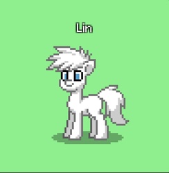 Size: 822x843 | Tagged: safe, earth pony, pony, pony town, changed (game), colin the human, pixel art