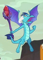 Size: 431x600 | Tagged: safe, screencap, princess ember, dragon, g4, sweet and smoky, angry, claws, clenched fist, cropped, dragon lord ember, dragoness, female, furious, horns, open mouth, tail, toes, wings
