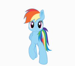 Size: 850x750 | Tagged: safe, artist:thesamstudio, rainbow dash, pegasus, pony, g4, animated, cute, dashabetes, female, gif, hooves, mare, open mouth, sim, simple background, singing, solo, white background, wings