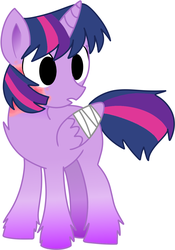 Size: 1004x1436 | Tagged: safe, artist:thatgreypeanut, derpibooru exclusive, twilight sparkle, alicorn, pony, g4, alternate universe, bandage, bandaged wing, burn scar, female, recoveryverse, simple background, solo, twilight sparkle (alicorn), white background